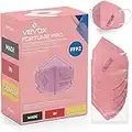 VEVOX® Masque FFP2 - Made in Germany - 8 couleurs - Lot de 10, 20, 50 - Masques FFP2 rose certifié CE par l'Allemagne - FORTUNE® Pro - EN149:2001+A1:2009 - Emballage individuel sous film.