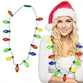 KANGAROO Deluxe Christmas Lights Necklace, Light-Up Ugly Sweater Party Favor