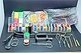 Olax Kit de Étau, Thread, Tinsel, Soie, Whip, Fil, Caisse pour Montage de Mouches