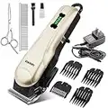 AIBORS Dog Clippers for Grooming for Thick Coats, Low Noise Cordless Professional Heavy Duty Dog Grooming Kit, Pet Hair Grooming Clippers,Dog Shaver for Small Large Dogs Cats Pets (Gold)