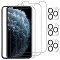 VAKS Screen Protector for iPhone 11 Pro Max with Camera Lens Protector, Ultra HD Screen Tempered Glass,9H Hardness Scratch Resistant and anti-fingerprint,[3+3 Pack]