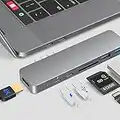 Hub USB C 4K HDMI, 7 in 2 USB C Hub per MacBook Pro/Air 2022/2021/2019, Adattatore USB-C Compatibile MacBook Pro Air 13"15"16" con USB-C, Lettore di Schede 1SD, 1TF Regali Natale 2022,grigio