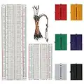 BOJACK Breadboard Kit Solderless Breadboard 1 Pcs 830 Tie Points & 1 Pcs 400 Tie Points & 6 Pcs 170 Tie Points & 65 Pcs Flexible Breadboard Jumper Wires (4 Values 73 Pcs)