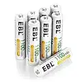 EBL Rechargeable Batteries AAA 8 Pack Ni-MH Battery 1100mAh High Capacity 1.2V Triple AAA Batteries (Battery Case Included)