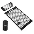 Lixada Acupressure Mat and Pillow Set with 2pcs Spiky Massage Balls for Back/Neck/Feet Pain Relief and Muscle Relaxation with Carry Bag