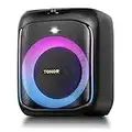 Tonor Enceinte Karaoke Complet, Haut-Parleur Bluetooth Sono Portable avec 2 Microphones sans Fil pour Le Chant, Machine de Karaoké Support TWS entrée AUX FM USB/TF/REC pour la fête Les activités K6