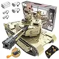 CELMAN® Militär RC Panzer (Qihui 9801) Ferngesteuerter „Storm of The Desert” mit Schussfunktion, 2,4Ghz, 1276 Klemmbausteine, Bausatz mit neuen Motoren, wiederaufladbarem Akku