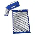 Aculief - Acupressure Mat and Pillow - Massage Mat Set - Stress and Pain Relief and Relaxation for Total Body Use - at Home and On-The-Go Use - 7000 Acupressure Points (Dark Blue)