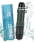 Diealles Shine Filtro Acqua Esterno, Mini Depuratore Acqua Esterno Portatile, Filtro Acqua Potabile (3000L), Adatto per Viaggi di Sopravvivenza in Campeggio, Elimina il 99,99% di Batteri e Virus