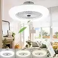 SWANEW Ventilatore da Soffitto con Lampada 80W, Ventilatori a soffitto con illuminazione e telecomando, Vento e Temperatura del Colore Regolabile LED Fan Plafoniera φ55cm