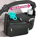 Stroller Organizer Non Slip Straps Stroller Caddy With Cup Holder, Stroller Bag for Phone, Pet Stroller Accessories, Universal Fits Uppababby Vista v2 Wonderfold Wagon, Doona and More