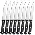 Pleafind cuchillos para bistec, cuchillo para bistec 8 piezas, cuchillos para bistec de acero inoxidable, juego de cuchillos para bistec, cubiertos para bistec de cocina, apto para lavavajillas