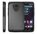 TUDIA Motorola Droid Turbo Funda, Caja Protectora Slim-Fit CYGEN de Doble Capa para Motorola Droid Turbo (Ballistic Nylon Version) (Not Compatible with Metalized Glass Fiber Version) (Grafito)