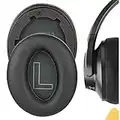 Geekria QuickFit Coussinets de rechange en cuir protéiné pour casque Anker Soundcore Life Q20, Q20BT Noir