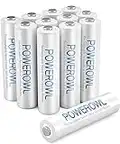 POWEROWL Pilas Recargables AAA Alta Capacidad, 12 Piezas (Baja Autodescarga, Precarga) Ni-MH Recargable AAA Pilas 1000mAh, Recargable Aproximadamente 1200 Veces