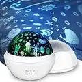 Moredig Baby Lights Projector, Sensory Lights with 360 Degree Starry Sky and Undersea Theme Baby Sensory Toy for Birthday, Kids Gifts - White