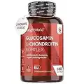 Glucosamin Chondroitin Komplex 1200mg - 180 Glucosaminsulfat Kapseln - 3 Monate Vorrat - Mit Vitamin C für Immunsystem, Knochen, Knorpel, Zähne & Haut - Ingwer, Hagebutte & Kurkuma - von Weightworld