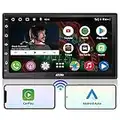 ATOTO A6 PF 7inch Android Double DIN Car Stereo, Wireless CarPlay & Wireless Android Auto, QLED Touchscreen DAB+ Radio Dual Bluetooth, MirrorLink, WiFi/BT/USB Tethering, HD LRV, 2G+32G, A6G2B7PF