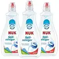 NUK Liquide nettoyant pour biberons - 500 ml - Idéal pour le nettoyage des biberons, tétines et accessoires - Sans parfum - pH neutre - 3 unités