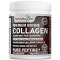 Pure Hydrolysed Collagen Powder 10000mg Bovine Type 1 & 3 Unflavoured|High Strength Protein Peptides for Women & Men|19 Amino Acids |Kosher & Halal Certified| Healthy Skin Hair Nails Joints|Keto,Paleo