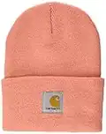 Carhartt Men's Knit Cuffed Beanie hat, Hibiscus, One Size