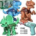 Laradola Dinosaur Toys for 3 4 5 6 7 8 Year Old Boys, Kids Take Apart STEM Construction Building Kids Toys with Electric Drill, Party Christmas Birthday Gifts Boys Girls