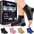 PhysFlex Compression Socks for Plantar Fasciitis, Achilles Tendonitis Relief - Ankle Compression Sleeve for Heel Spurs, Foot Swelling, Fatigue & Sprain - Arch Support Brace for Work, Gym, Sports