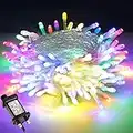 100 LED String Christmas Lights Mains Powered, LIGHTNUM 10M/32.8ft Multi-Colored Fairy Xmas Lights Outdoor Indoor, Waterproof IP44, for Bedroom Garden Christmas Decoration Multi-Color 20008