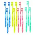 12Pcs Complete Care Toothbrushes Adult Crystal Toothbrush Firm Bristle Toothbrush Hard for Home and Travel Cleaning Tooth Stain and Smoke Tooth Toothbrush(Random Color)