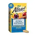 Nature’s Way Alive! Men’s 50+ Ultra Potency Complete Multivitamin, High Potency Formula, Supports Multiple Body Systems, Supports Cellular Energy, Gluten-Free, 60 Tablets