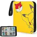 YINKE Porte-classeur pour cartes Pokémon, cartes de jeu, cartes PM TCG, peut contenir jusqu'à 400 cartes avec 50 pages de qualité supérieure à 4 poches, couverture de transport rigide (ballon)