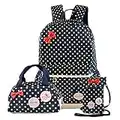 GUDFBALE Mochilas Escolares Juveniles para Chica con una bolsa de almuerzo,mini bolsa cruzada/bolsa para teléfono celular,mochila impermeable para niñas,mochila para adolescente