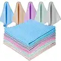 10pcs Chiffon Microfibre Nettoyage, Chiffon Ecaille de Poisson Torchon Microfibre Chiffon Microfibre Nolmia Miracle Cloth Réutilisable pour Verre Miroir Vitre Voiture Cuisine - 25x25 cm, 5 Couleurs