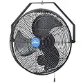 iLiving 18" Wall Mounted Variable Speed Indoor/Outdoor Weatherproof Fan, Industrial grade for Patio, Greenhouse, Garage, Workshop, and Loading Dock, 6360 CFM, Black