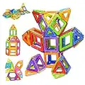 Compatible Magnetic Tiles Building Blocks - 64pcs Advanced Set, STEM Toys for 3+ Year Old Boys and Girls Learning by Playing Toddler Kids Activities Games Christmas New Year Gifts