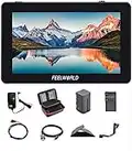 Feelworld F6 Plus Video Assist 4K 1920x1080 5.5 Inch 3D LUT Touch Screen IPS FHD Support HDMI Field Monitor On DSLR Camera IncludeTilt Arm and Adapter 12V (F6 Plus 5.5'' with Battery)