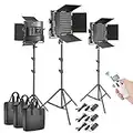 Neewer Kit di illuminazione Avanzata per Video 2,4G 660 LED, Pannello LED Bi-colore Dimmerabile con Schermo LCD Telecomando 2,4G Supporto di Luce per Fotografia di Ritratto Prodotto