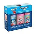 Nostalgia Kool-Aid Cotton Candy Flossing Sugar Party Kit 3-Pack, Blue Raspberry, Strawberry, Tropical Punch, 3-16oz Bottles of Cotton Candy Sugar Mix