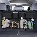 URAQT Kofferraum Organizer, Auto Aufbewahrungstasche, Kofferraumtasche, Wasserdichten Taschen mit Starkes elastisches, Zauberstabstruktur für SUV, Schwarz