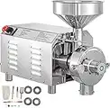 VEVOR Commercial Grinding Machine for Grain 2200W,Electric Stainless Steel Grain Grinder 30-50KG/H,Automatic Industrial Superfine Grain Grinder for Dried Materials Chinese Herb Spice Pepper Soybean