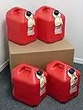 5 Gallon Gas Can, 4 Pack, Spill Proof Fuel Container - New! - Clean! - Boxed!