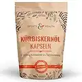 Kürbiskernöl Kapseln - 350 Softgel Kapseln - 2000mg pro Tagesdosierung - Mit Vitamin E - Hochdosiert - Kürbis, Pumpkin Seed Oil