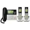 VTech CS6949-2 DECT 6.0 Corded/2-Cordless Telephone System, Black/Silver