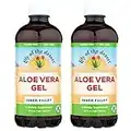 Lily of the Desert Aloe Vera Gel - Inner Fillet Thicker Consistency Aloe Vera Drink with Natural Vitamins, Digestive Enzymes for Gut Health, Stomach Relief, Wellness, Glowing Skin, 32 Fl Oz (Pack of 2)