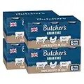 Butcher's Grain Free Tripe Recipes in Jelly Wet Dog Food Tin Cans Variety Pack, 9.6 kg (24 x 400 g)