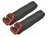 riemot Tie Down Tensioning Straps 2 Packs, Hook Release Luggage Straps, Bike Boat Camping Kayaking Backpacking Lashing Straps with Aluminum Alloy Buckle, Load Capacity 220 Pounds, 3/4x80 Inches, Grey