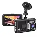 Dash Cam Telecamera Auto 720P Telecamera Per Auto 3 Pollici 120° Wide con Sensore Movimento, Sensore Parcheggio, WDR, Registrazione in Loop, Rilevatore Di Movimento