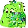 Toddler Backpack for Boys, Dinosaur Kids Preschool Bookbag and Lunch Box, 12" Cute Cartoon Animal Schoolbag