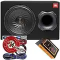 JBL SUBBP12AM - 450 Watts (150W RMS) 12” Amplified 12 in. Ported Subwoofer with Sub Level Control and Distortion Free Bass with Gravity Magnet Phone Holder Bundle