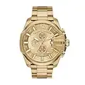 Diesel Men's 51mm Mega Chief Quartz Stainless Steel Chronograph Watch, Color: Gold (Model: DZ4360)